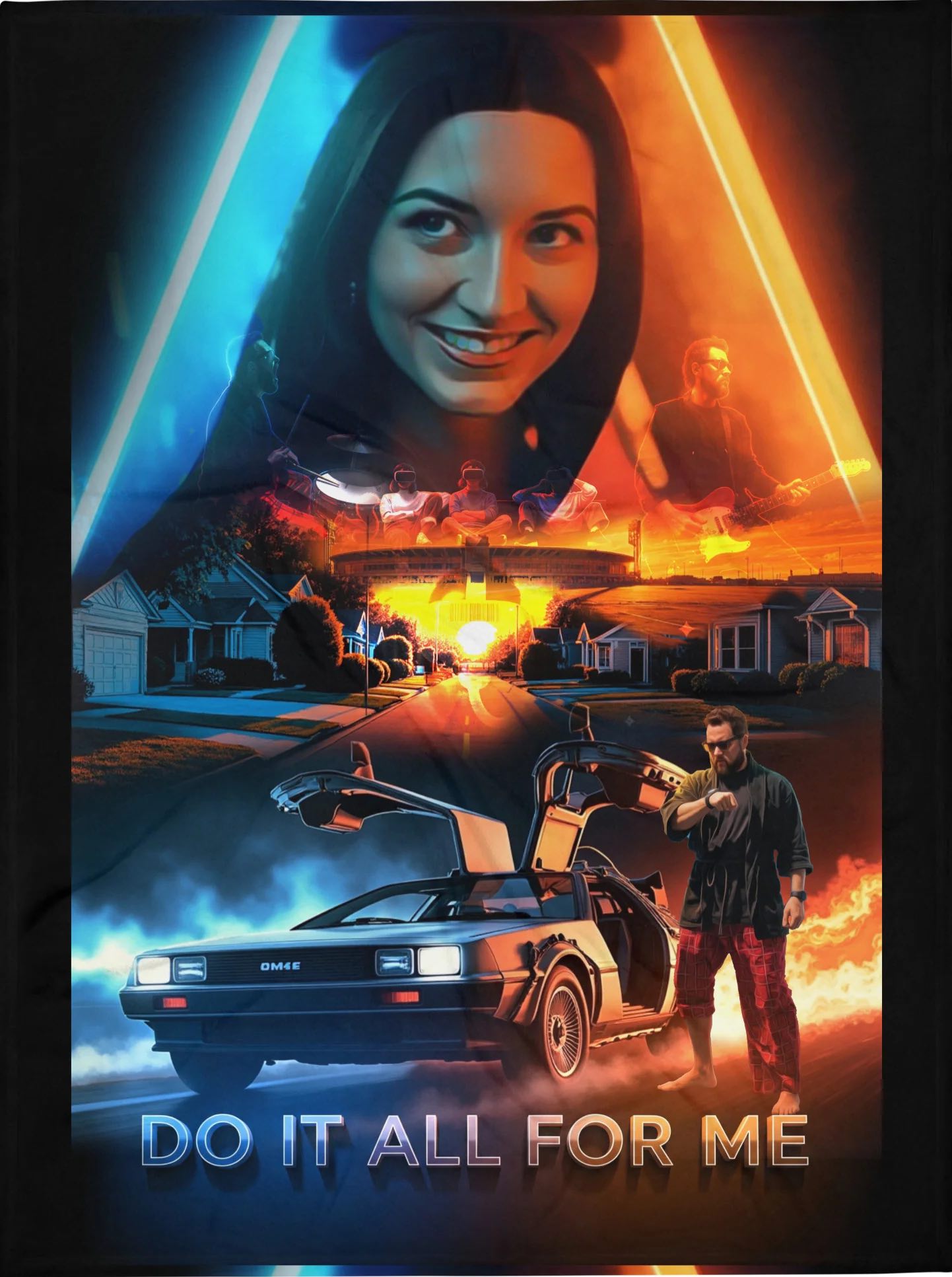 LFS Do It All For Me 80's Movie Poster Throw Blanket